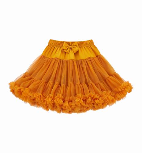 Tiulowa spódniczka pettiskirt karmelowa