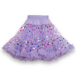 Tiulowa spódniczka pettiskirt konfetti lila 