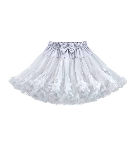 Tiulowa spódniczka pettiskirt jasny szary